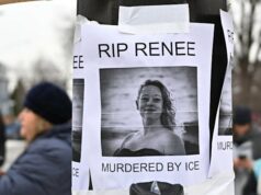 Vance diz que o atirador do ICE pode ter sido “sensível” e envergonha a mídia pela cobertura Um buraco de bala é visto no para-brisa do carro de Renee Nicole Good quando ela foi morta a tiros.