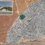 Mapa de satélite de Copper Sunset Way em Rancho Cordova, marcado com um alfinete vermelho.