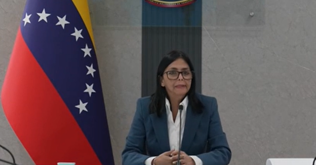  Vice-presidente da Venezuela, Delcy Rodríguez, em discurso televisionado após a captura de Nicolás Maduro