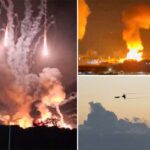 Vídeo mostra o céu noturno da Venezuela envolto em chamas após ataques dos EUA e captura do ditador Nicolás Maduro