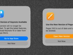Você deve atualizar para os novos Pages, Numbers, Keynote e Freeform no Mac? Você deve atualizar para os novos Pages, Numbers e Keynote no Mac? | Capturas de tela dos prompts para atualização