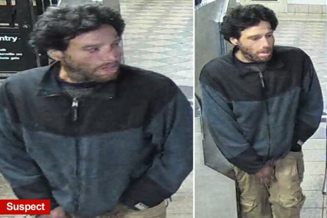 Imagem fixa de Anton Aleshin em uma estação de metrô.