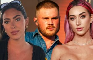 Zach Bryan mira na ex Brianna ‘Chickenfry’ LaPaglia em novas faixas Diss samantha leonard zach bryan briana frango frito getty comp