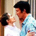 Callum Turner e Elizabeth Olsen em Eternidade