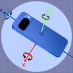 Vista de cima para baixo de um smartphone exibindo um aplicativo de nível de bolha, cercado por ferramentas manuais tradicionais, como alicates, fita métrica e chaves de fenda.