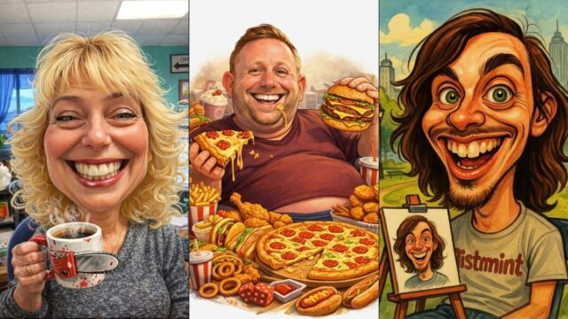 caricatura chatgpt de mulher segurando batata assada