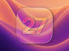 A Apple poderia realmente pausar os novos recursos do iOS 27? (Enquete) A Apple poderia realmente pressionar a pausa no iOS 27? | A imagem mostra o número 27 em um retângulo arredondado no estilo Liquid Glass