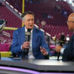 A dupla Collinsworth-Tirico da NBC funcionou, mas não conseguiu superar o Super Bowl 60 não competitivo