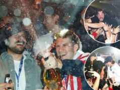 A equipe dos EUA se enfurece na boate de Miami após a conquista da medalha de ouro em um cenário cheio de bebida selvagem A equipe dos EUA se enfurece na boate de Miami após a conquista da medalha de ouro em um cenário cheio de bebida selvagem