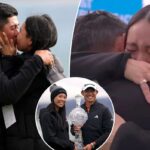 A esposa de Collin Morikawa às lágrimas após a primeira vitória da estrela do PGA Tour em mais de dois anos