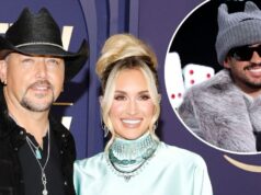 A esposa de Jason Aldean, Brittany, mal pode esperar pelo show do intervalo do Turning Point Jason-Aldean-e-Brittany-Kerr-attend-'CMT-Giants--Alabama'-no-Fisher-Center-for-the-Performing-Arts-516