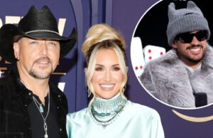A esposa de Jason Aldean, Brittany, mal pode esperar pelo show do intervalo do Turning Point Jason-Aldean-e-Brittany-Kerr-attend-'CMT-Giants--Alabama'-no-Fisher-Center-for-the-Performing-Arts-516