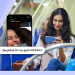 Um smartphone mostrando o recurso de acessibilidade do Live Transcribe