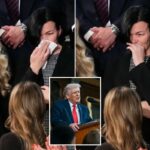 A mãe da refugiada ucraniana assassinada Iryna Zarutska desmorona durante o Estado da União 2026 enquanto Trump critica os democratas: 'Como vocês não suportam?'