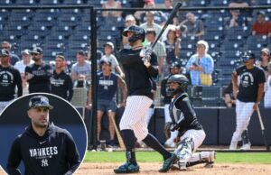 A melhora da saúde de Giancarlo Stanton vem com muita esperança e tudo em jogo para os Yankees Giancarlo Stanton, nº 27 do New York Yankees, se aquece durante os treinos da equipe.
