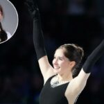 Isabeau Levito patina durante o