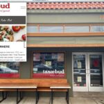 Captura de tela do site do restaurante Tastebud com um pop-up intitulado