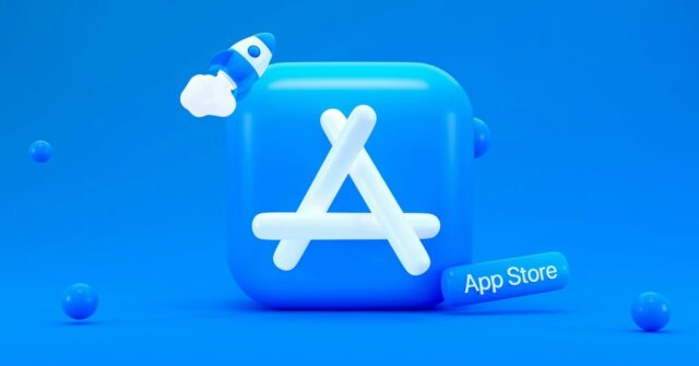 Taxa de tecnologia principal e avisos de segurança | Logotipo 3D da App Store