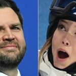 Eileen Gu, à direita, respondeu aos comentários negativos de JD Vance sobre ela competir pela China.