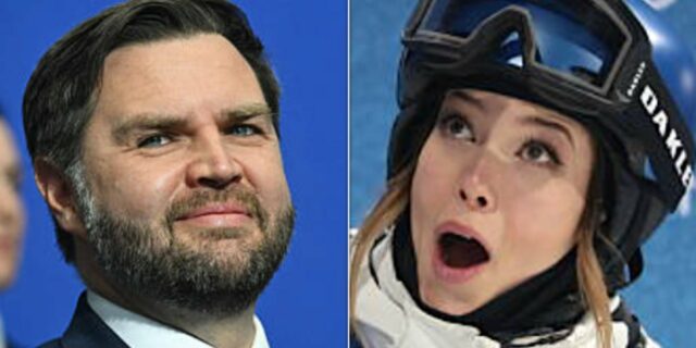 Eileen Gu, à direita, respondeu aos comentários negativos de JD Vance sobre ela competir pela China.