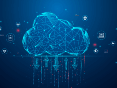 A startup de inferência de IA Modal Labs está em negociações para aumentar a avaliação de US$ 2,5 bilhões, dizem fontes Drawing of a cloud on a blue background with arrows going in and out of the cloud to show the syncing concept.