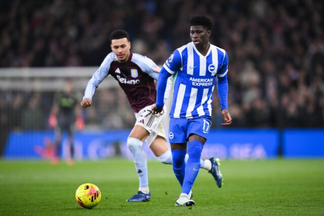 A substituição de Carlos Baleba aos 22 minutos deve fazer com que a transferência do Man Utd seja repensada
