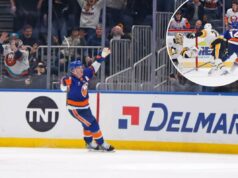 A tão esperada pontuação de Bo Horvat chega no momento perfeito para os ilhéus Bo Horvat, nº 14 do New York Islanders, reage depois de marcar o gol da vitória na prorrogação, quando o New York Islanders jogou contra o Pittsburgh Penguins na terça-feira, 3 de fevereiro de 2026, na UBS Arena.