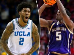 A técnica de Mick Cronin é a centelha que a UCLA precisa para vencer Washington Donovan Dent (UCLA #2) reage à sua cesta durante o primeiro tempo de um jogo de basquete universitário.