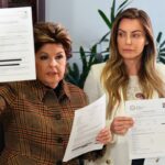 A advogada Gloria Allred anuncia que está registrando queixas junto ao Procurador-Geral da Califórnia e Illinois em nome de sua cliente Crystal Hefner em Los Angeles, Califórnia, em 17 de fevereiro de 2026.
