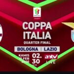 ANTV ao vivo! Bologna x Lazio está acontecendo atualmente pelas quartas de final da Coppa Itália