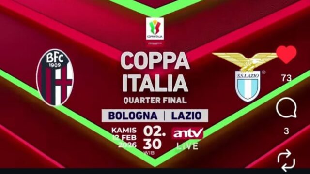 ANTV ao vivo! Bologna x Lazio está acontecendo atualmente pelas quartas de final da Coppa Itália
