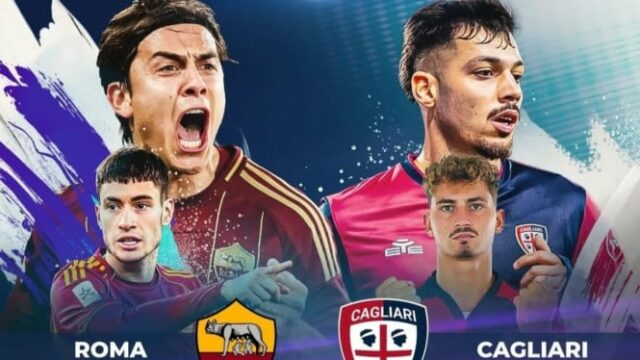 AS Roma x Cagliari está em andamento, ao vivo na ANTV esta manhã
