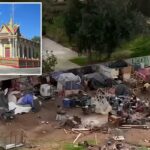 Acampamento de sem-teto causa estragos em templo budista cambojano em Fresno