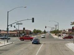 Agressor procurado após esfaqueamento de Hesperia O cruzamento da Main Street com a Avenue G em Hesperia.