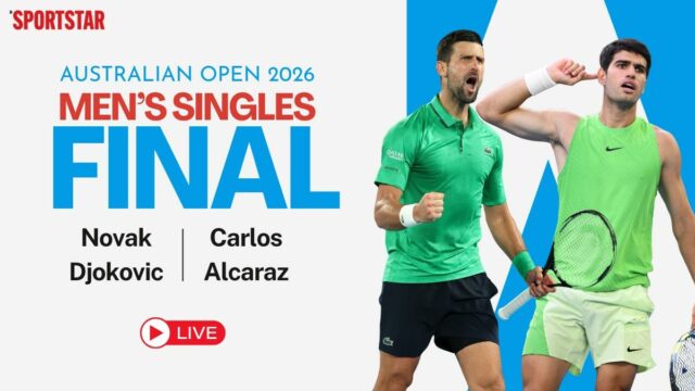 Alcaraz x Djokovic Placar ao vivo, final de simples masculino Alcaraz x Djokovic Placar ao vivo, final de simples masculino do Aberto da Austrália de 2026: confronto de alto risco do Grand Slam em Melbourne