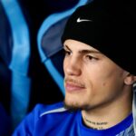 Alejandro Garnacho dividiu a imagem nas cores do Chelsea e do Man Utd