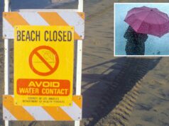 Alerta de natação em todas as praias do condado de Los Angeles conforme os níveis de bactérias aumentam Alerta de natação em todas as praias do condado de Los Angeles conforme os níveis de bactérias aumentam