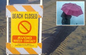 Alerta de natação em todas as praias do condado de Los Angeles conforme os níveis de bactérias aumentam Alerta de natação em todas as praias do condado de Los Angeles conforme os níveis de bactérias aumentam