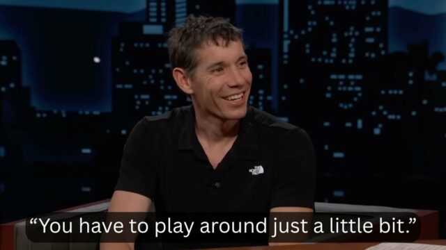 Alex Honnold descreve casualmente seu solo gratuito ao vivo da Netflix de Taipei 101 para Jimmy Kimmel
