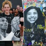 Amalia Holguin presenteou com a pintura de Kobe Bryant de Ontario Christian