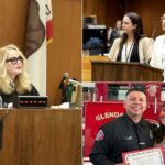 Amigos da professora assassinada de Los Angeles choram no tribunal quando seu suposto marido assassino aparece com colete suicida