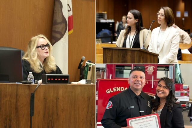 Amigos da professora assassinada de Los Angeles choram no tribunal quando seu suposto marido assassino aparece com colete suicida
