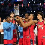 Anthony Edwards, jovens estrelas dos EUA prevalecem no novo formato All-Star Game