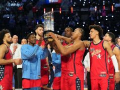 Anthony Edwards, jovens estrelas dos EUA prevalecem no novo formato All-Star Game Anthony Edwards, jovens estrelas dos EUA prevalecem no novo formato All-Star Game