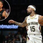 27 de janeiro de 2026; Nova Iorque, Nova Iorque, EUA; O guarda do New York Knicks, Miles McBride (2), reage durante o segundo quarto contra o Sacramento Kings no Madison Square Garden. Crédito obrigatório: Brad Penner-Imagn Images