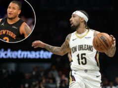 As chances de título da Conferência Leste dos Knicks aumentam após o prazo de negociação da NBA 27 de janeiro de 2026; Nova Iorque, Nova Iorque, EUA; O guarda do New York Knicks, Miles McBride (2), reage durante o segundo quarto contra o Sacramento Kings no Madison Square Garden. Crédito obrigatório: Brad Penner-Imagn Images