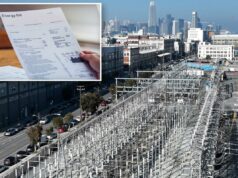 As contas de eletricidade na Califórnia aumentaram 39% em seis anos – o maior valor do país Técnicos em caminhões caçamba realizam manutenção em uma instalação elétrica em meio às ruínas de estruturas à beira-mar após incêndios florestais em Los Angeles.