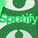 Logotipo do Spotify cercado por ícones dos recursos Blend, Jam e Spotify Connect.