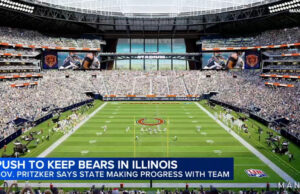 As negociações sobre a mudança dos Bears para os subúrbios estão progredindo, diz Pritzker, em meio a tentativas de atrair a equipe para Indiana Download app from appStore