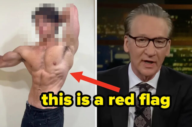 Uma pessoa uniformizada conversa com outra pessoa à mesa da cozinha em uma sala em estilo de meados do século